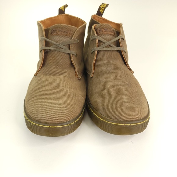 Dr Martens Mayport Boots Mens Size 12 Tan Suede Twill Canvas Desert Chukka - Picture 6 of 11